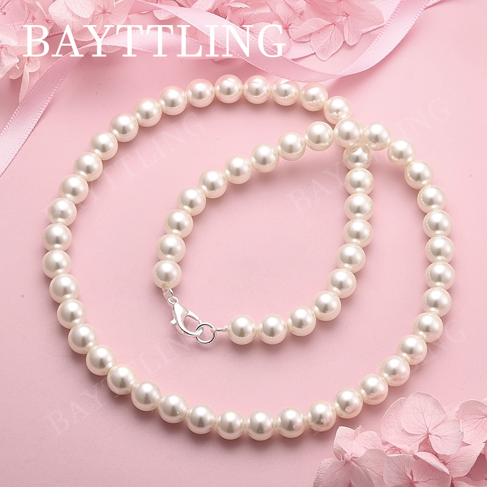 Pearl Trim Chain - 925 Sterling zilveren elegante parelketting voor