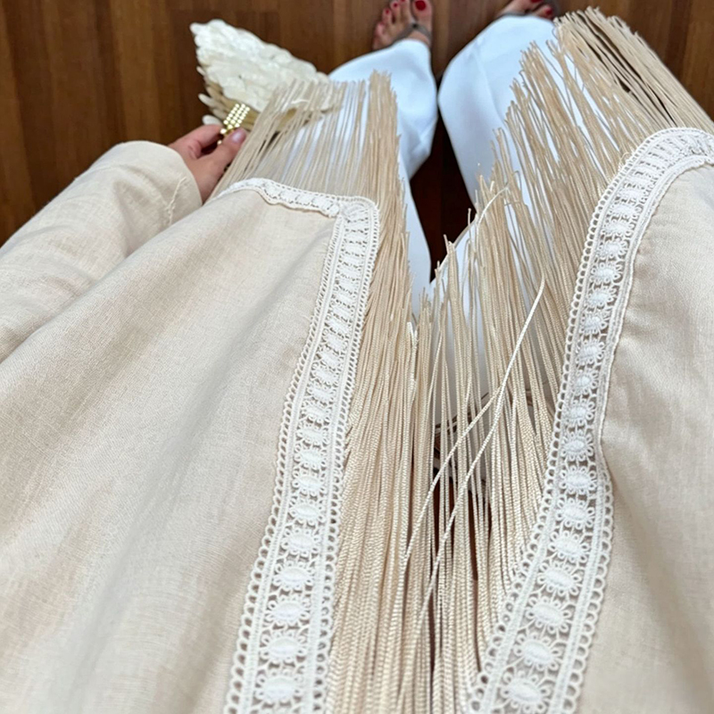 Herfst Boho Bovenkleding Jasse - Tassel Fringe Trim recensie en prijs