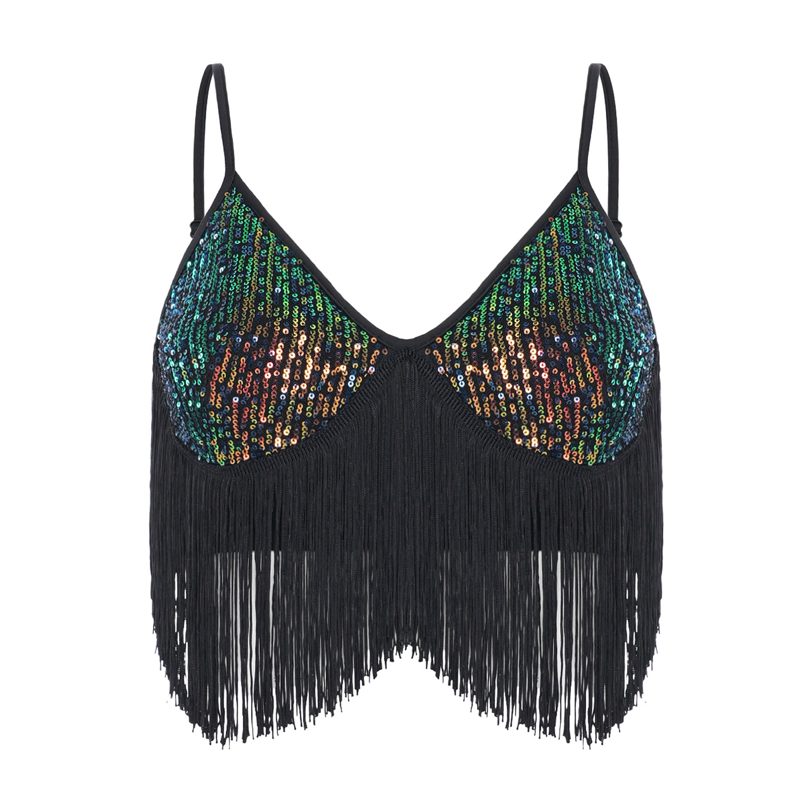 Dames Latin Dance Glitter Pail - Tassel Fringe Trim recensie en prijs
